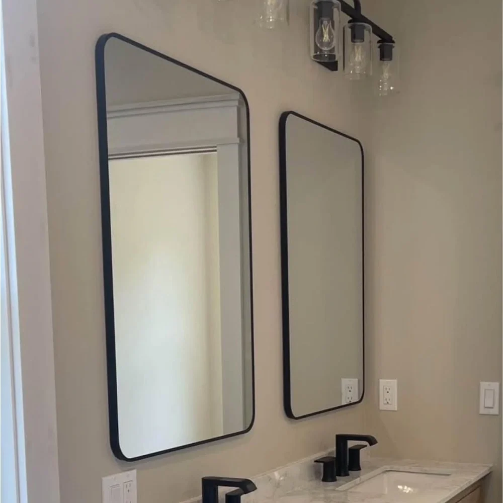 Black Framed Bathroom Mirror
